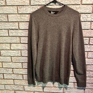 The Commons Cashmere Crewneck Sweater Mens Medium Gray Knit MGS10415